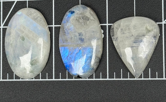 Moonstone Cabochon Trio