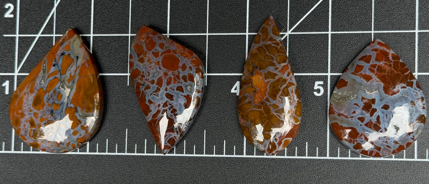 Indonesian Stone Canyon Cabochon Quartet